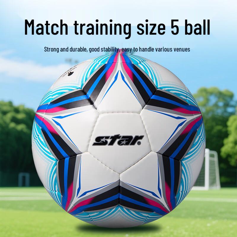 Star Size 5 PU Hand-Stitched Soccer Ball