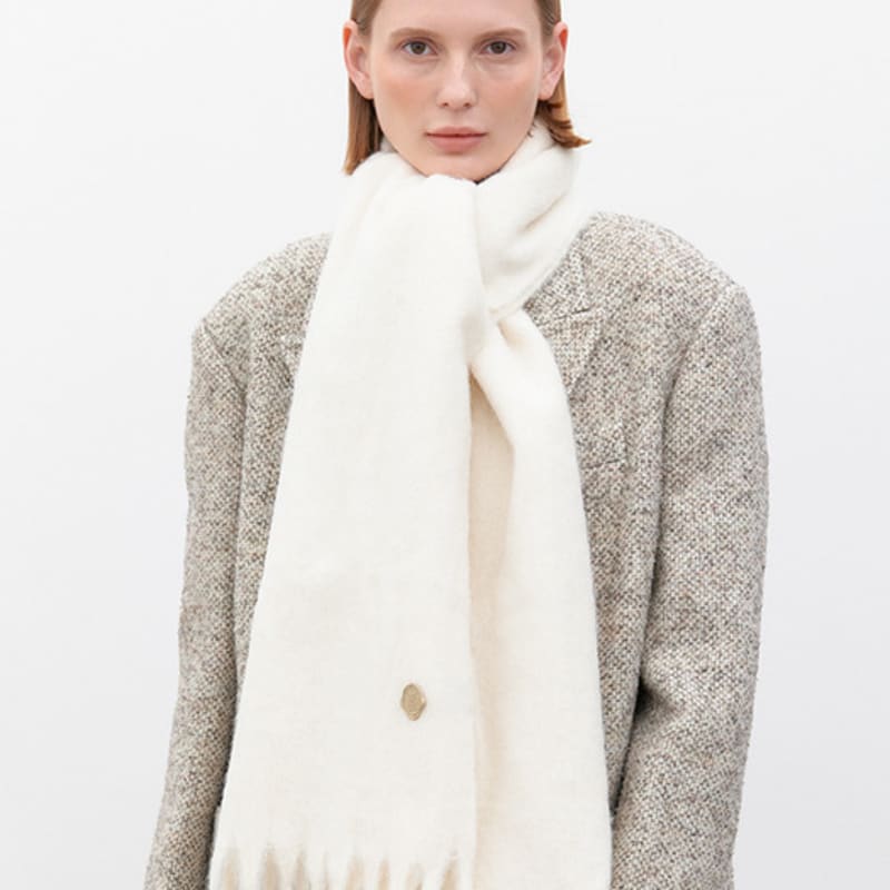 

halden heavy wool color muffler (M036_ivory) ivory