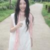 Wave Crinkled Long Scarf (pink)