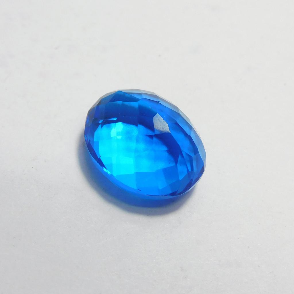 Natural Blue Sapphire Loose Gemstone Lite 17.70 Ct Oval Cut September Birthstone for Gem Collections