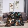 Alice In Borderlands Flannel Blanket Winter Warm Bedding Throws for Girls Boys Couch Chair Novelty Bedspread Sofa Bed Cover