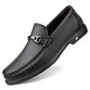 Luxury Brand Men'S Breathable Hollow Leisure Loafers Fashionable Spring New Men'S Comfortable Non Slip Casual Leather Shoes