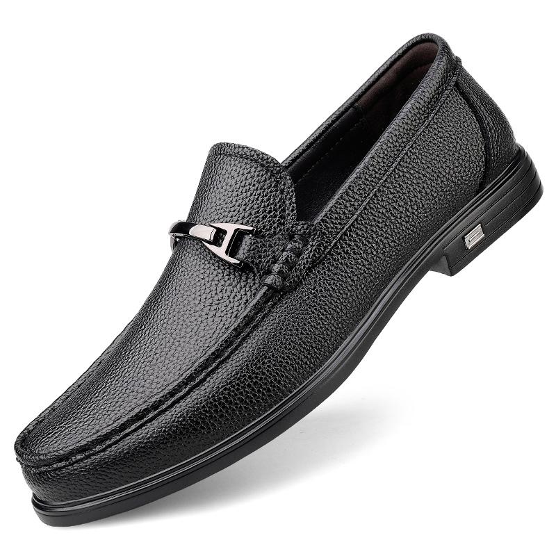 Luxury Brand Men'S Breathable Hollow Leisure Loafers Fashionable Spring New Men'S Comfortable Non Slip Casual Leather Shoes