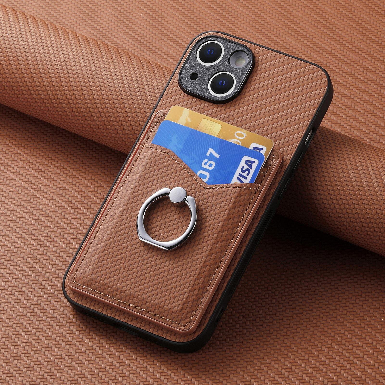 

Подходит для чехла для мобильного телефона Apple 16 Pro, плетеного кольца-держателя для защиты от падения, защитного чехла для iPhone 15 Pro Max iPhone X/Xs коричневый