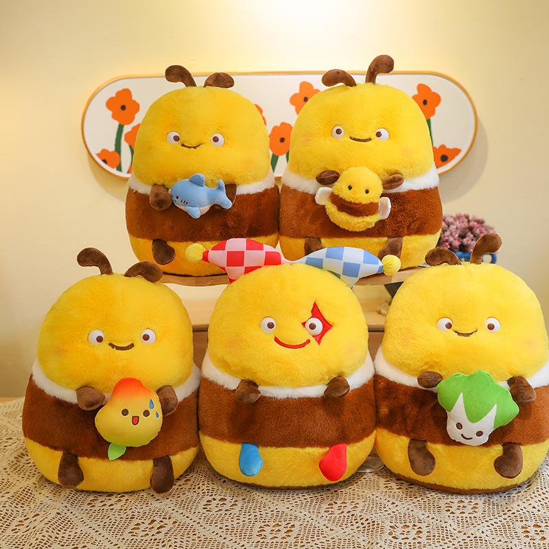 Toy Bee Stuffed Clown Mango Shark Vegetable Decoration Doll Pillow Gift Children