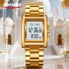 Skmei 2753 Hot Sell Fashion MUSLIM COMPASS QIBLA WATCH Digital Watch  Steel Band Waterproof Multifunction  Casual Watch Supplier