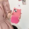 Farbverlauf-Silikonhülle mit Katzenohren für Apple 15Promax und Huawei P60 - Fallschutz, All-inclusive-Softcover