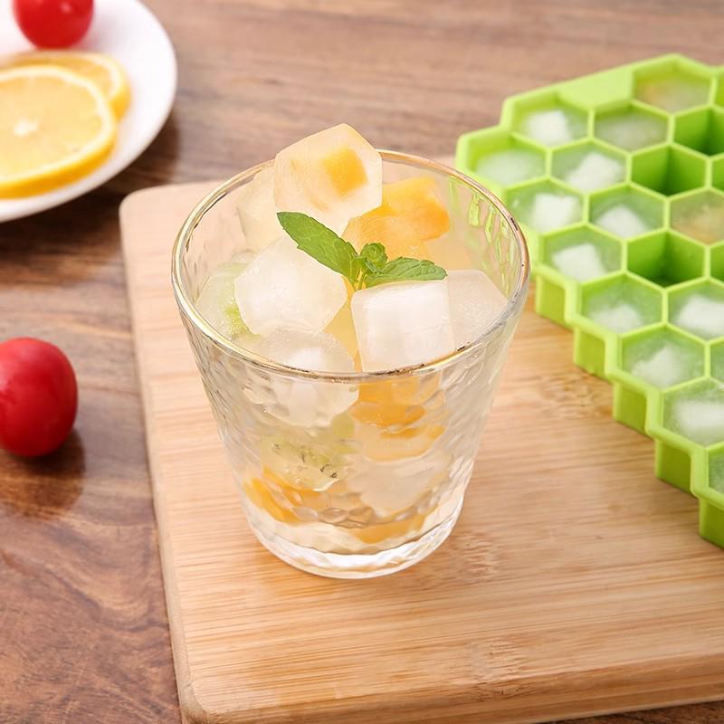 Silicone Honeycomb Ice Cube Tray with Lid - 37 Grids Popsicle Mold