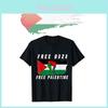 Free Palestine Cartoon Anime Short Sleeve T-shirt For Teenagers