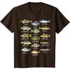 Kids Fish Species Biology Types of Freshwater Fish Fishing T-Shirt