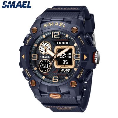 Quartz Watch Sport 50M Waterproof Stopwatch Week Display LED Digital Alarm Clock Male Men Watches Sports Wristwatches