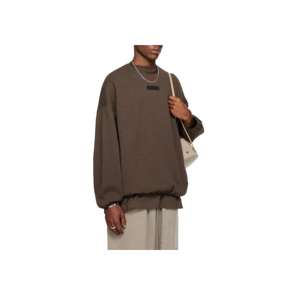 Fear of God Essentials Crewneck Heather Wood Men Tops Brown 192SU244682F