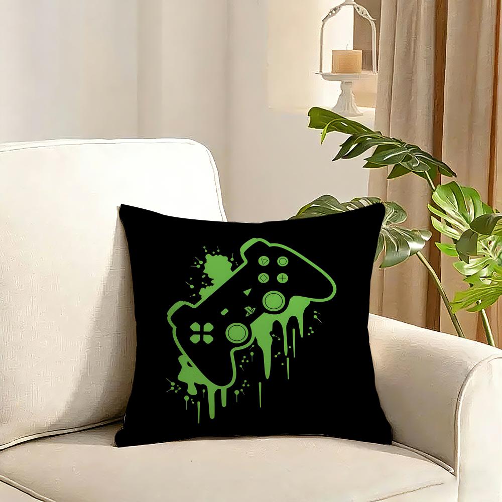 Game Handle Cushion Cover Reversible Plush Pillow Cover Soft Fluffy Home Decor for Sofa Bedroom
