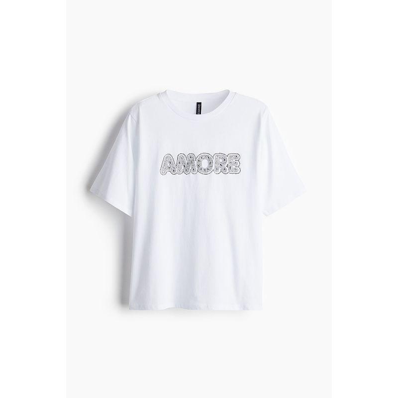 

HM Women s Clothing Fall 2025 New round Neck Cotton Loose Plaid T-shirt 1275413