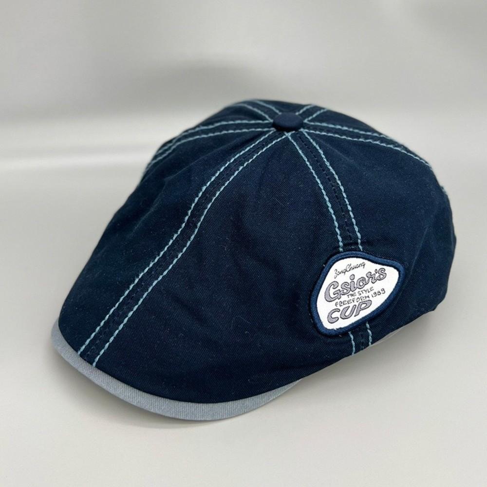 Y2k Painter Hat Embroidery Retro Artist Hat Fashion Newsboy Flat Cap  Spring Summer