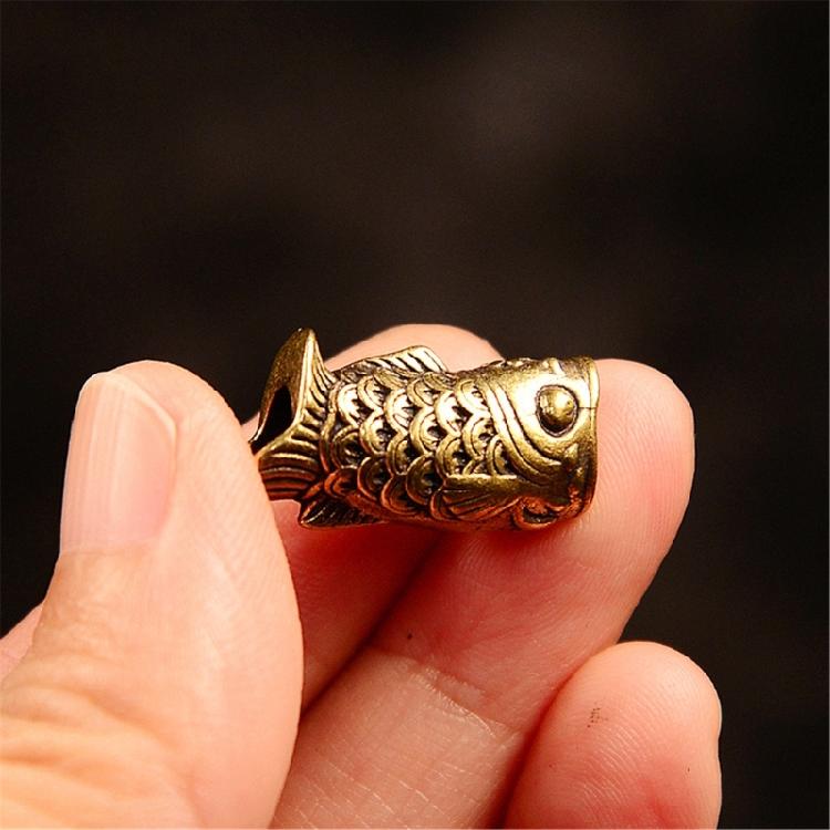 Artistic Fish Metal Beads for Creative Paracord Projects and Fashionable Jewelry Large Hole Charm Artistic Collectibles