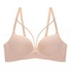Black Seamless Bra with Unique Double Straps