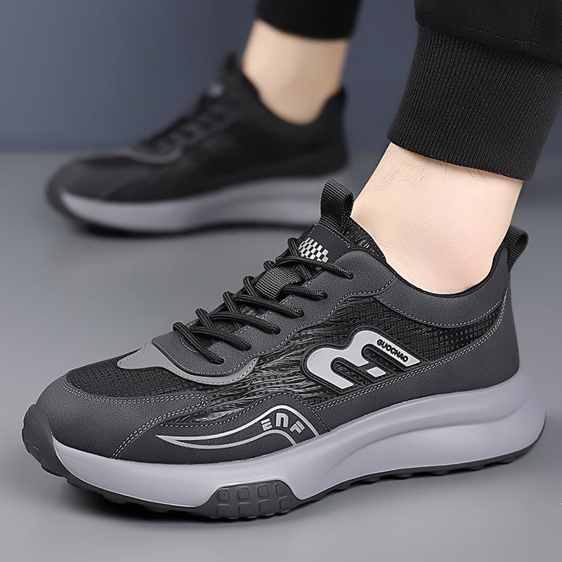 Men's Shoes Spring Shoes Mesh Breathable Casual Shoes Rubber Low Heel Non-slip Soft Sole Fashion Versatile Men's Shoes Tide