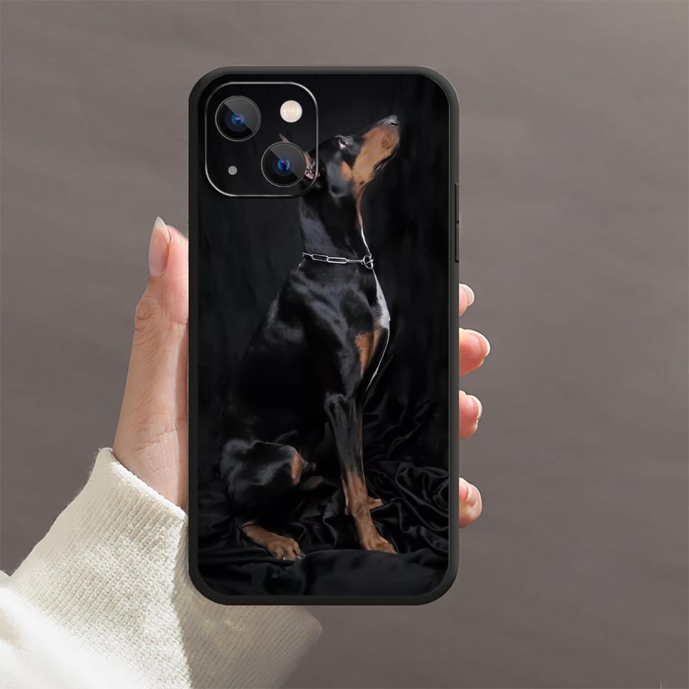 Dobermann Hund Tier Handyhülle für iPhone Samsung Galaxy Redmi Xiaomi Oppo OnePlus Note SA 7 8 9 10 11 12 13 14 20 21 22 23 53 54 Pro Max Ultra