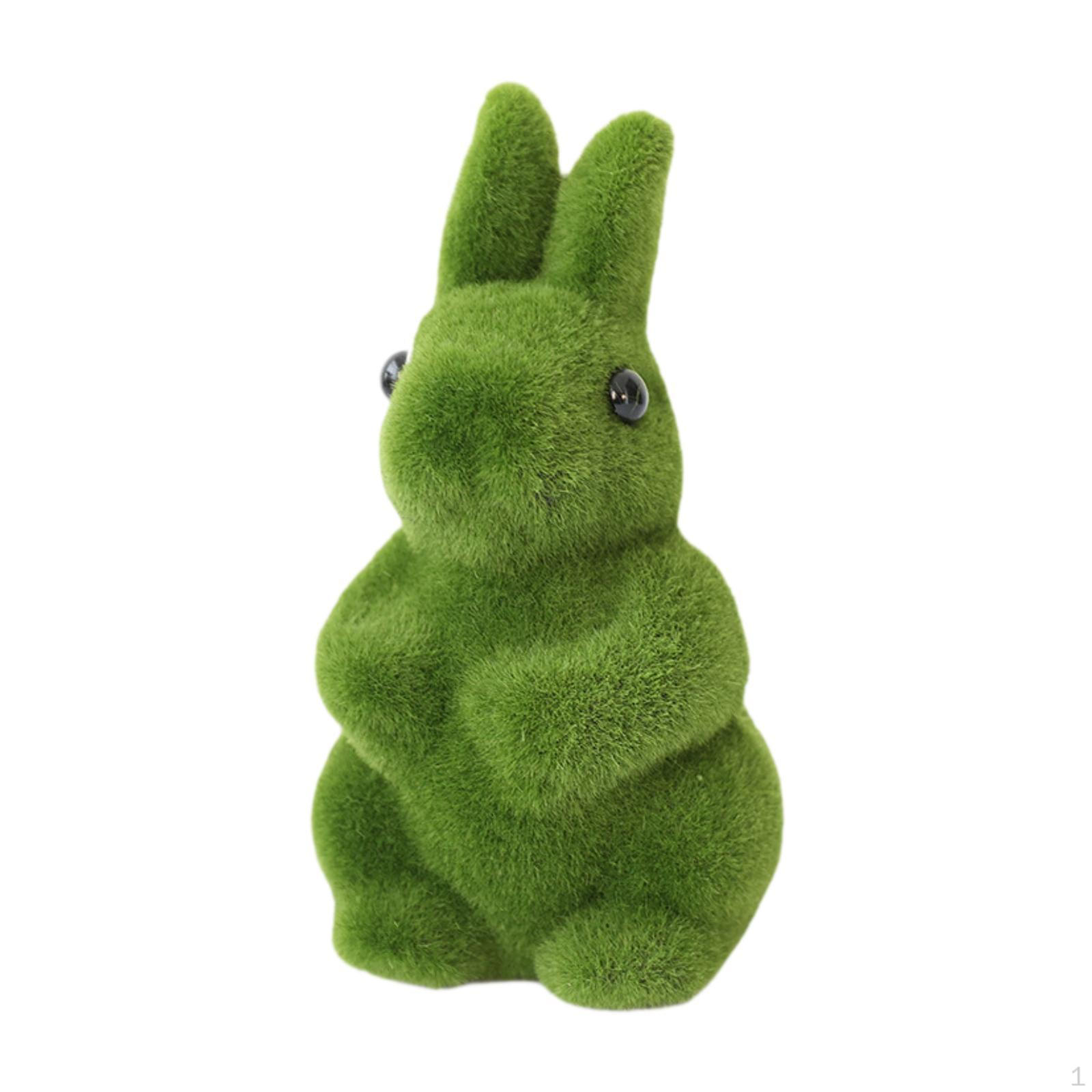 Easter Bunny Statue Garden Ornament, Farm Festival Micro-landscape Decor Simulation Rabbit Sculpture 10cmx11cmx19cm