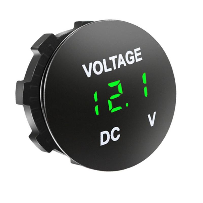1pc Universal Digital Display Voltmeter Waterproof Voltage Meter LED for DC 12V-24V Motorcycle Auto Truck