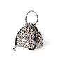 Macni Leopard String Pouch Bag Beige