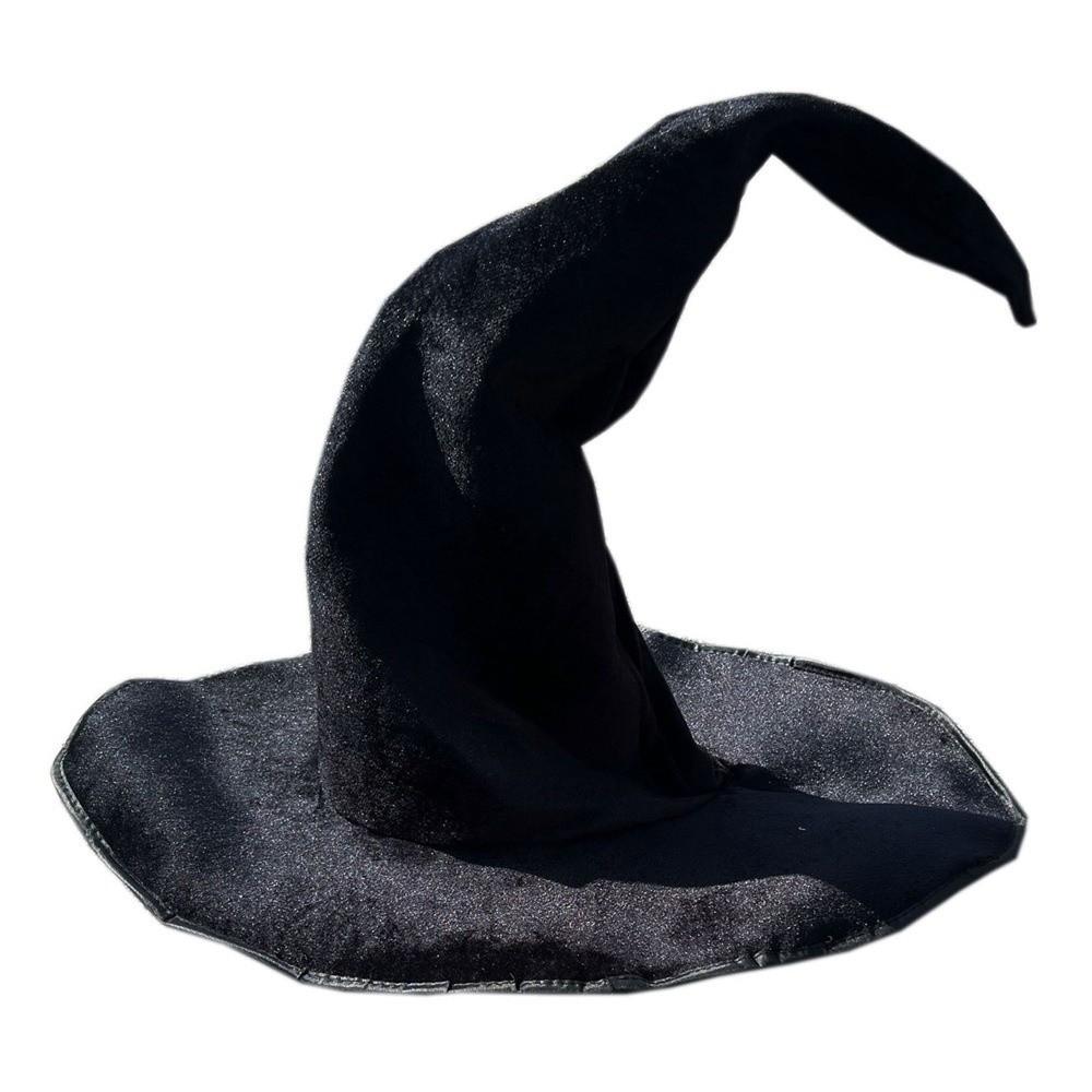 Large Wide Brim Halloween Wizard Hat Tall Pointed Cone Top Cosplay Witch Cap Wizard Cap Role Play