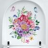 Adesivi per WC Adesivi a Fiori Adesivi Autoadesivi per Bagno Pittura Adesivi Impermeabili Copriwater Pareti del Bagno Adesivi a Fiori