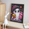 Cute Ghost Pumpkin Boba 5D Diamond Full Diamond Art Painting Kit Diamond Painting Home Decor Crafts Wall Art Pictures Decorations