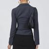 2024 European & American Spring/Autumn Striped Slim-Fit Button-Down Cardigan with Lapel