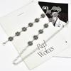 Retro Sunflower Metal Waist Chain Women's Personality Niche Versatile Dress Decorative Ancient Silver Belt Women