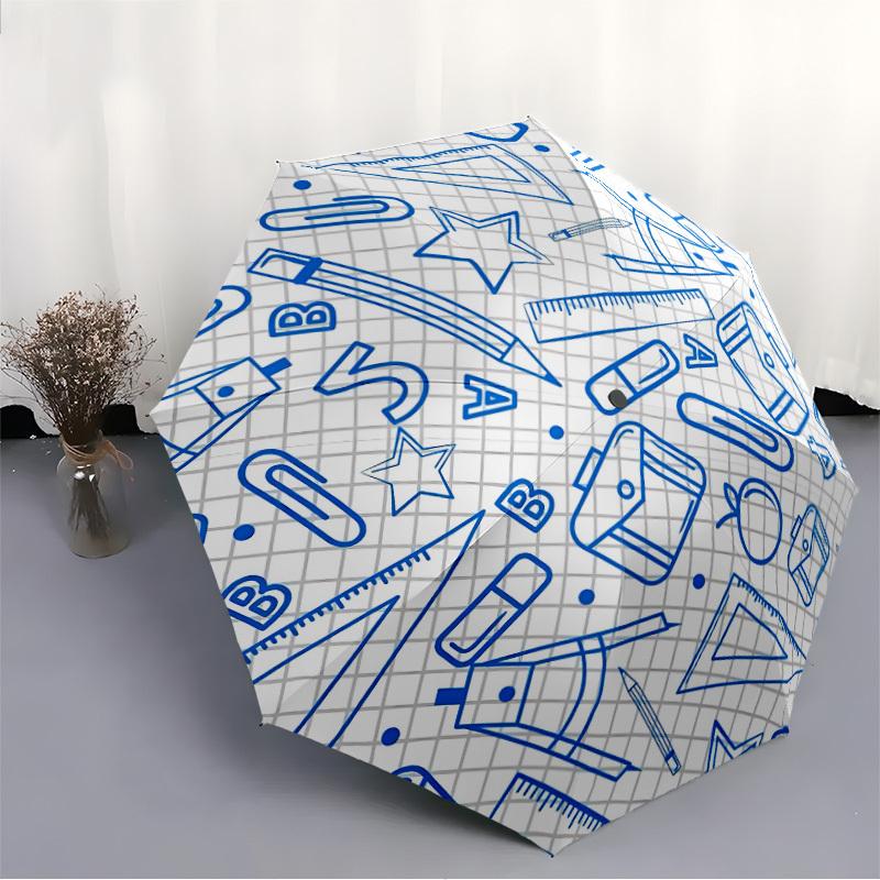 1pc Stationery School Automatic Open/Close Umbrella Compact Folding Umbrella, All-Season Portable Umbrella for Women/Men F1124330