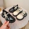Glossy PU Leather Children Shoes Girl Comfortable Fashion Kids Casual Low Heels Shoes School Students Uniform Shoes Child I11038