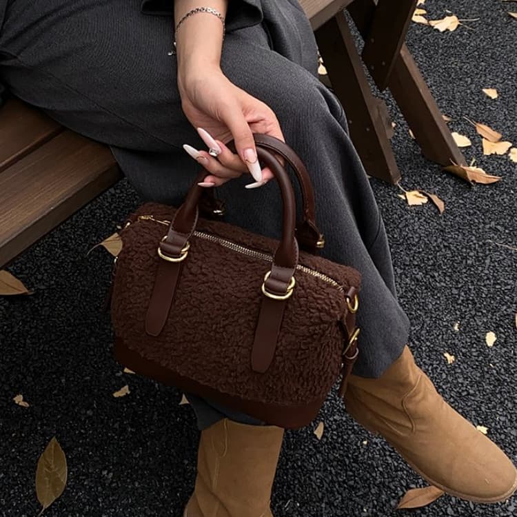 Damen Plüschtasche Schulter Schräg Umhängetasche