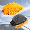 Car Cleaning Gloves Chenille Car Care Cleaning Gloves Blue Yellow Orange Double Faced Glove for Cleaning Washing Car Accessories