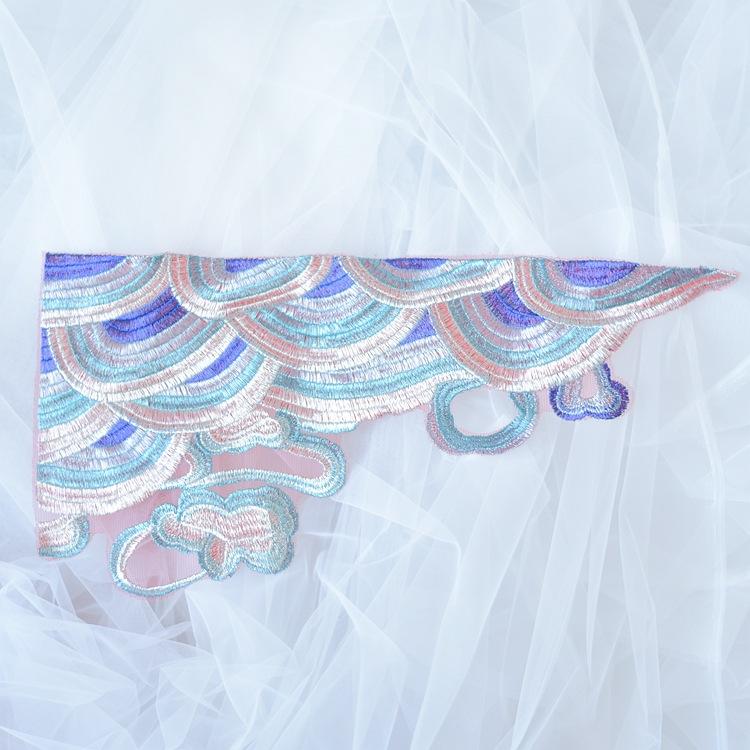 Cloud Embroidery Lace Floral Flower Applique Cheongsam Dress Wedding Dress Handmade Diy Material Clothing Design Patch