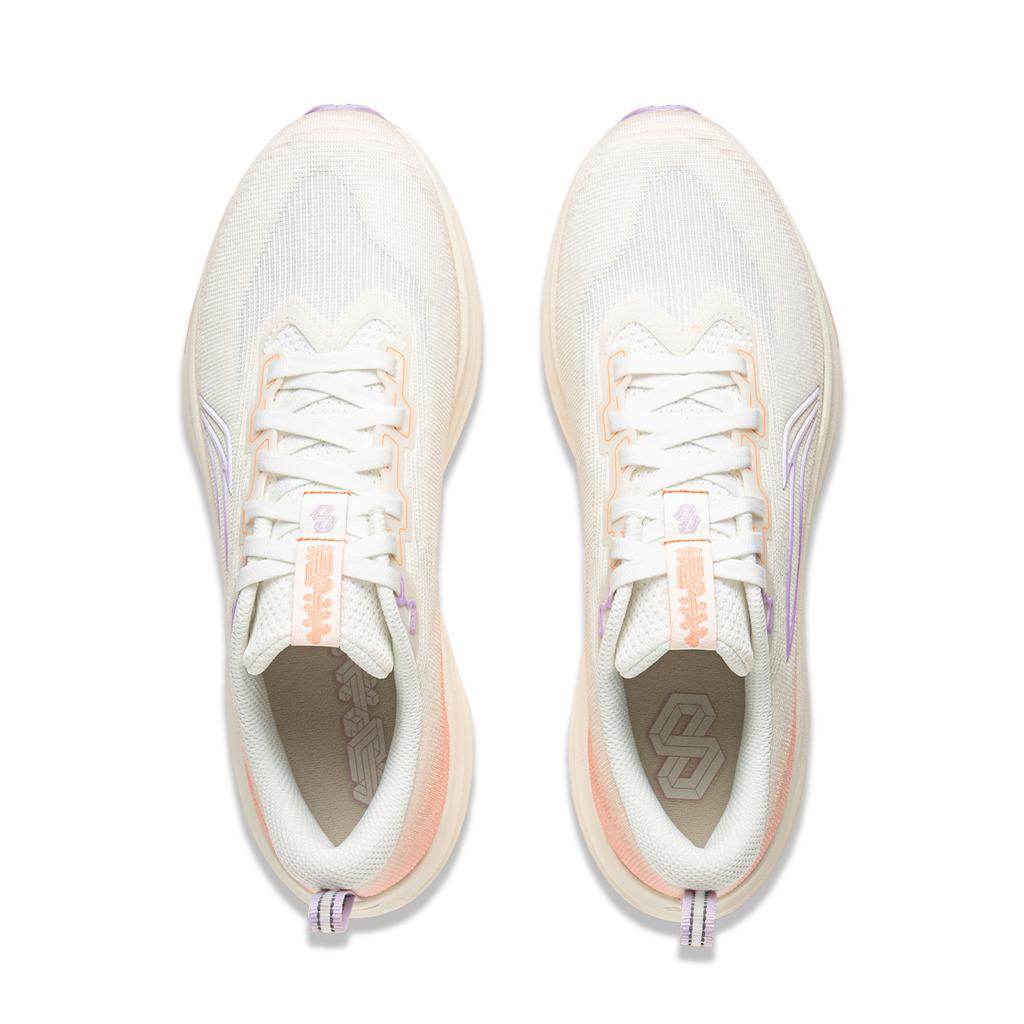Li Ning Red Rabbit 8 Test Exam Cushioning Speed Marathon Training Professional Running Shoes Women Running Shoes Off-White Frosted-Pink ARPV004-19