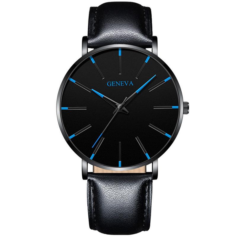 Geneva Fashion Men S Leather Quartz Watch Casual Business Men S Watch Slim Watch