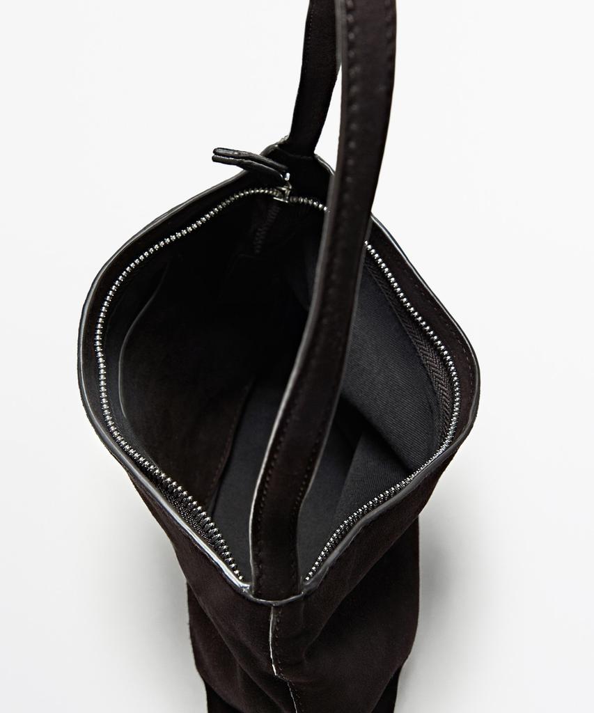 Massimo Dutti Split Suede Small Shoulder Bag