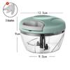 Manual Pull-Cord Garlic Chopper, 500ML, 3 Blades