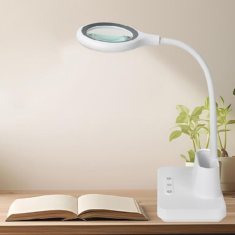 USB Charging 5 Times Zoom Magnifying Tool With Selectable Light Tone For Detailed Work Crafts Reading Elderly Artisans