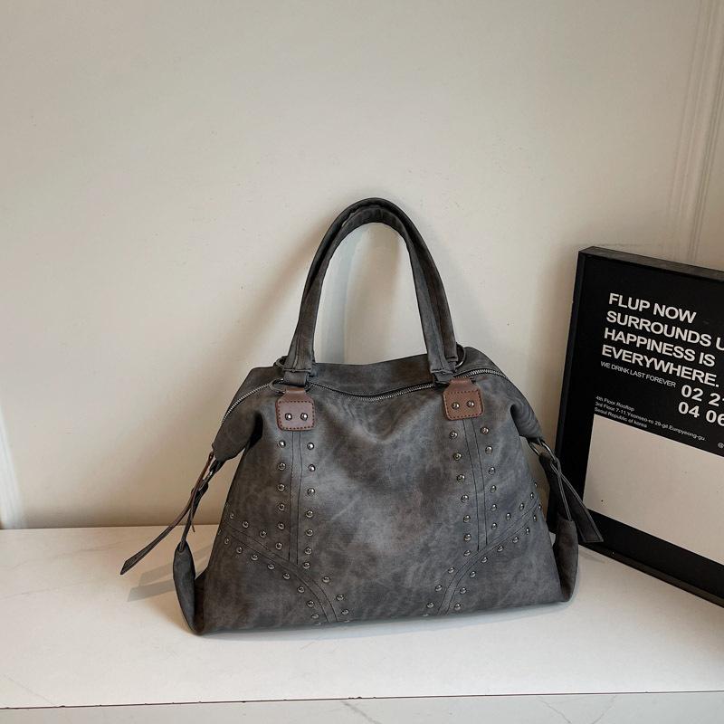 Large-capacity Backpack - Casual Riveted Shoulder Bag for Short Trips and Commuting Tote Bag