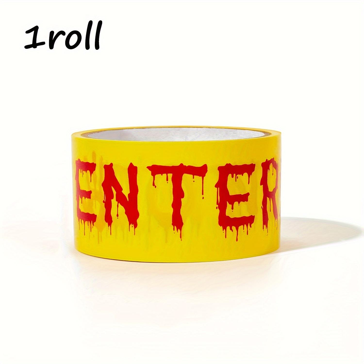 

Хэллоуин Предупреждающая лента с кровавыми отпечатками рук - 24,99 метра пластиковой предупреждающей ленты, подходит для украшения вечеринки в стиле хоррор, дома с привидениями 1 Roll жёлтый