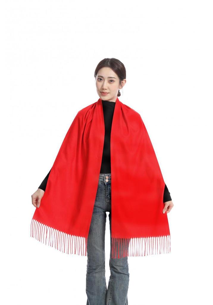 Customized Red Scarf with Logo and Embroidery for Events and Reunions