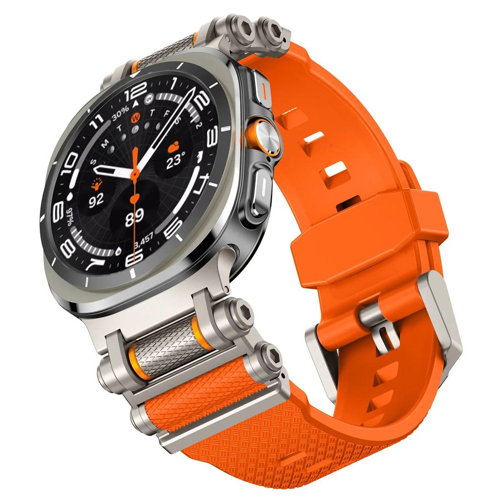Gumový sportovní řemínek pro Samsung Galaxy Watch 7 Ultra 47mm Silikonový náramek pro Galaxy Watch Ultra 47mm Náhradní příslušenství