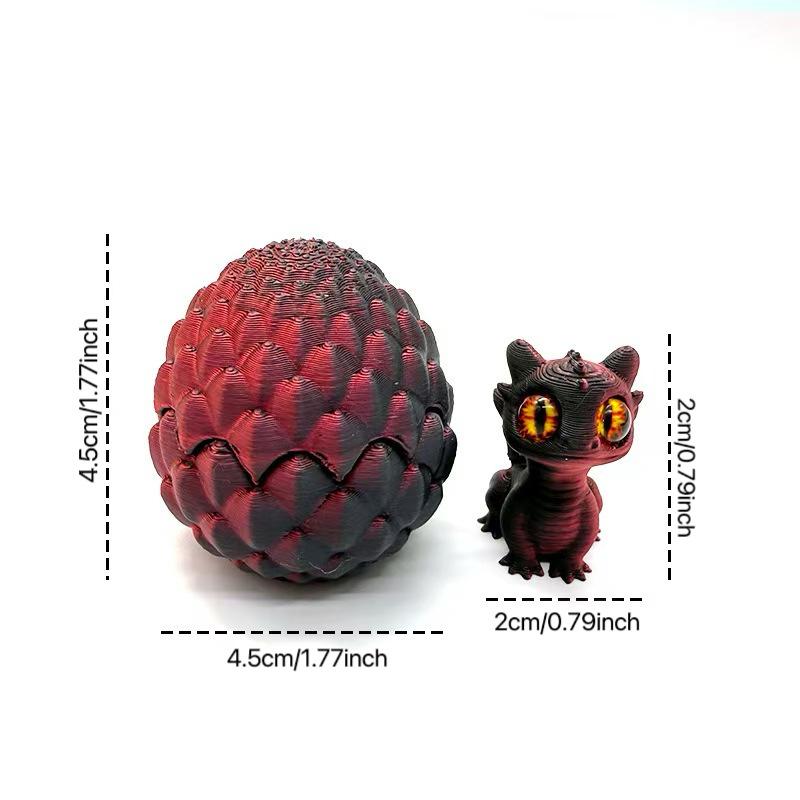 Figurki Jaj Smoczych Drukowane 3D Ozdoby Zabawki Mini Smocze Zabawki Symulacja Akcesoria Domowe Dekoracja Biurka Prezent dla Dzieci