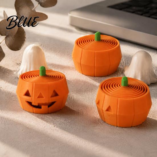 Stress Relief Fidget Toys 3D Printed Halloween Pumpkin Toy Retractable Spiral Flexible Gadgets Ornament PLA Sensory Figurine for Kids And