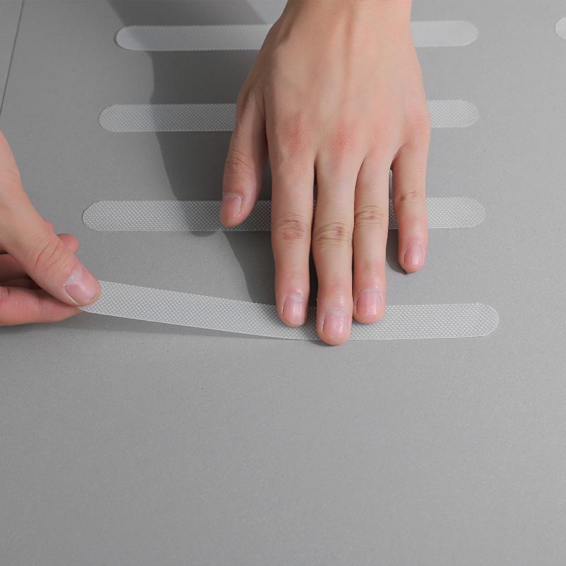 6-24PCS PEVA Transparent Bathtub Anti Slip Adhesive Tape For The Elderly Children No Trace Waterproof Bathroom Anti Slip Strip