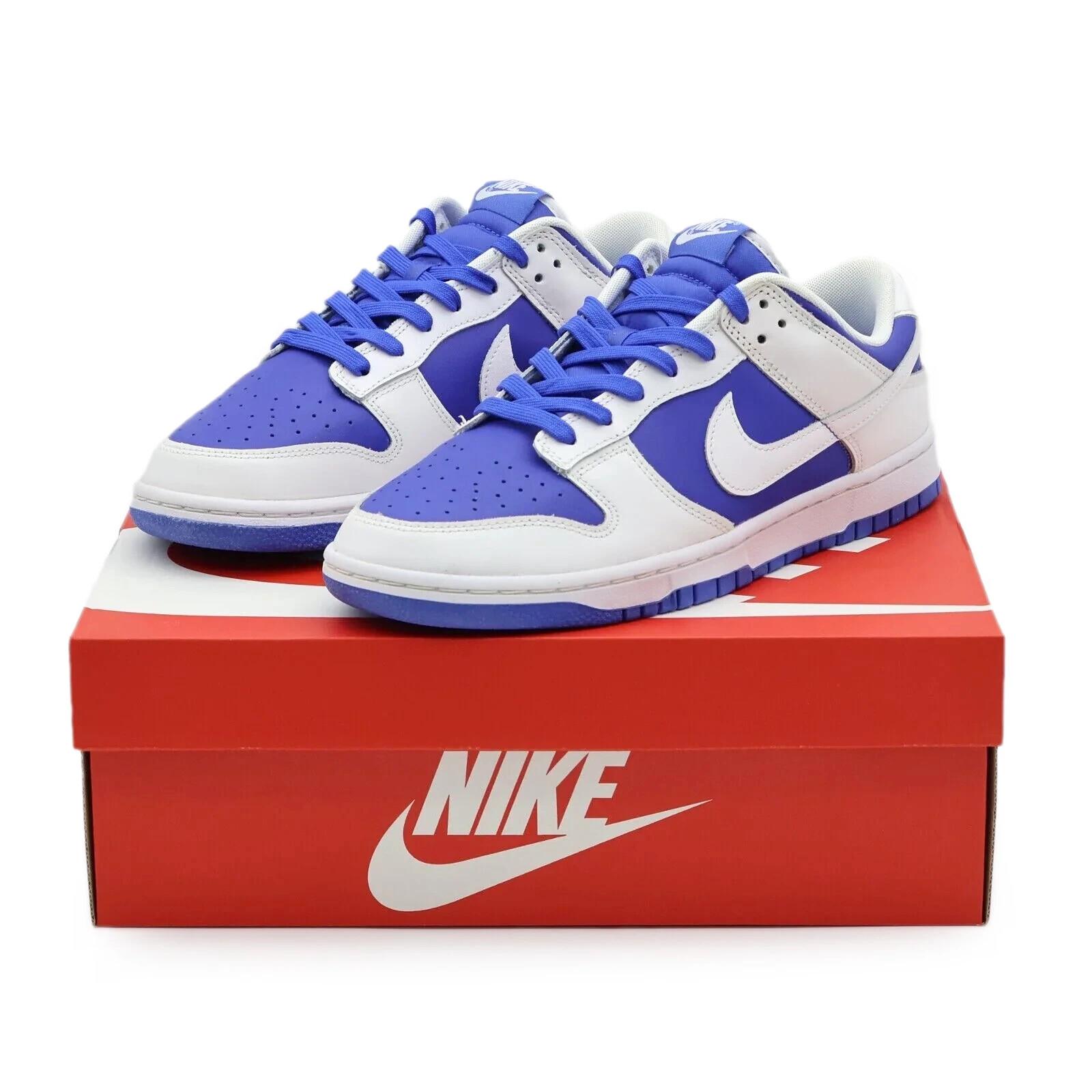 DD1391-401 Nike Dunk Low Retro Racer Blue White Reverse Kentucky Royal (Мужской) 8.5