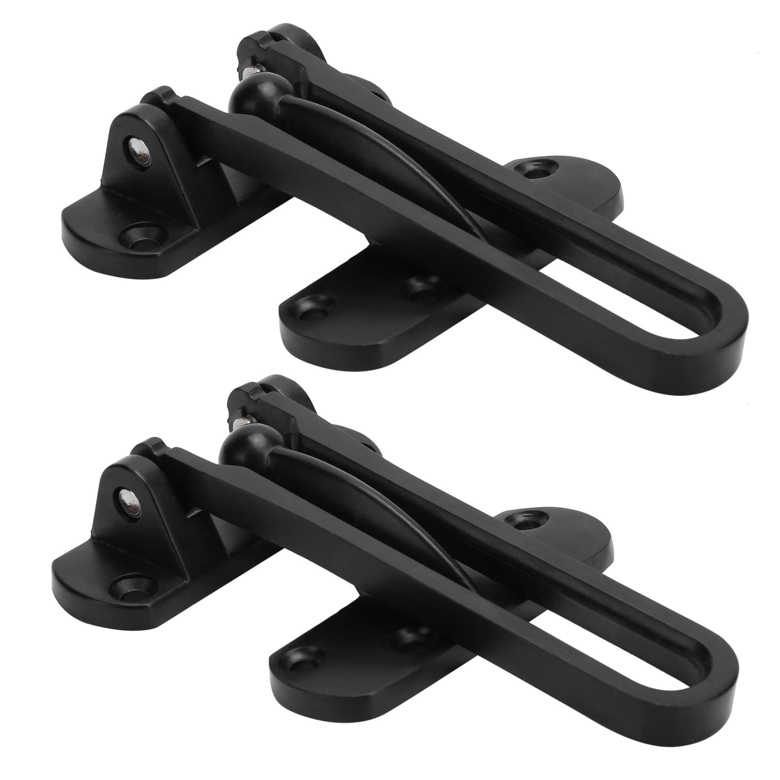 2Set Aluminum Alloy Antitheft Door Buckle Safety Chain Atype Bolt Anti Lock Insurance(black ) чёрный